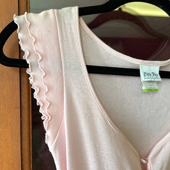 Vintage sweet peplum ruffle cotton dress - Picture 2 of 7